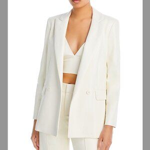 Justin Faux Leather Blazer Alice + Olivia